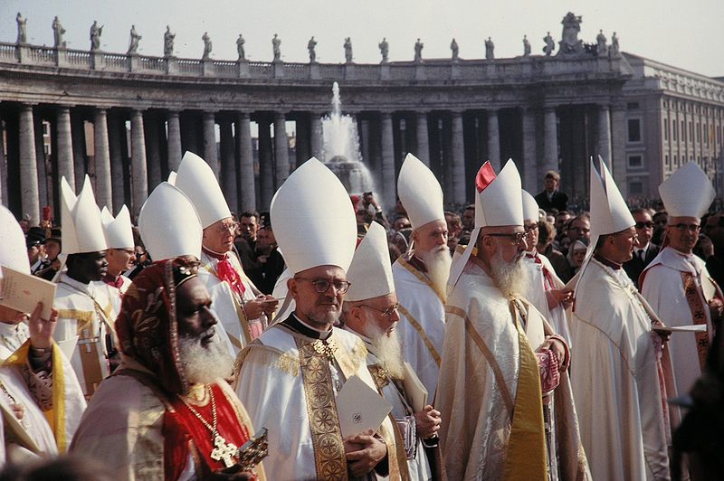 Second Vatican Council bishops- photo by Peter Geymayer at German Wikipedia